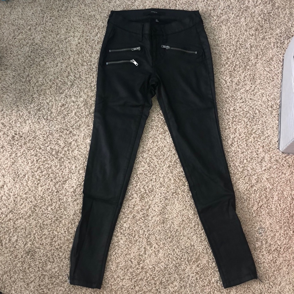 Faux leather pants